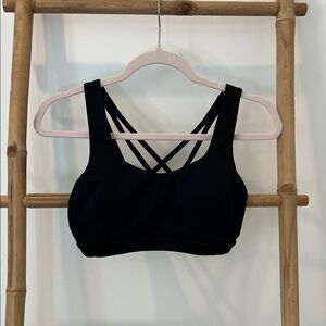 Lululemon Athletica Black Strappy Sports Bra